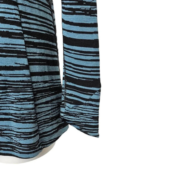 Ibex Womens Juliet Zip Up Tunic Sweater Size Small Blue Black Wool Pockets - Picture 5 of 7